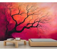 Papier peint arbre mort, papier peint abstrait arbre abstrait, papier peint pour chambre d'enfant, salon, chambre à coucher, canapé, arrière-plan TV - 280 x 200 cm