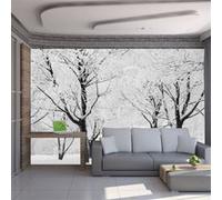Papier peint Arbres paysage d'hiver-Taille L 200 x H 154 cm Imprimé