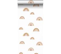 papier peint arcs en ciel rose terracotta 53 cm x 10.05 m - ESTAhome