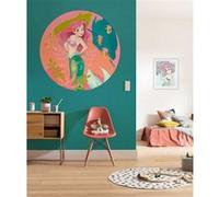 Papier Peint - Ariel Happy Coral 125x125cm - Rond - Intissé - Adhésif, Multicolors G