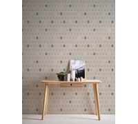 Papier Peint Art Déco Avec Métallique & Extravagant - Taupe, Anthracite, Beige