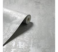 Papier Peint Arthouse Texture En Béton Pierre Métallique Argent Gris 902106