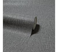 Arthouse Papier peint Texturé en jute Gris charbon 295000