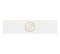Papier Peint AS Creation Versace Motif Méduse Blanc 93522-3 Bordure