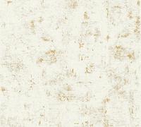 Papier peint aspect pierre carrelage Profhome 230775-GU papier peint intissé légèrement texturé avec une texture tangible mat blanc or 5,33 m2