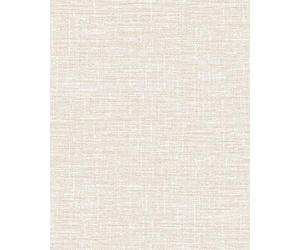 Papier peint aspect textile Profhome DE120111-DI papier peint intissé gaufré à chaud gaufré ton-sur-ton mat blanc 5,33 m2