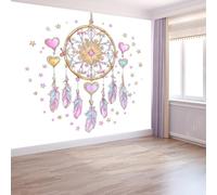 Papier Peint Attrape-Rêves Aquarelle250 x 175 cm Décoration Papier Peint Moderne Couleur Claire Murale facile à nettoyer, idéale pour chambre et salon, avec un design unique et moderne