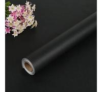 Papier Peint Auto-Adhésif Noir Amovible Peel and Stick - Papier de Contact Pour Étagère, Porte D'armoire, Cuisine, Chambre à Coucher, Salon - 40x500cm