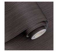 Papier Peint Auto-adhésif PVC Effet Bois Mat Vinyle Film pour Meubles | Removable Matte Contact Paper Waterproof Wrap Film Covering Roll for Kitchen Cabinet Desk(Dark Grey,90cmx5m)