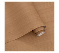 Papier Peint Auto-adhésif PVC Effet Bois Mat Vinyle Film pour Meubles | Removable Matte Contact Paper Waterproof Wrap Film Covering Roll for Kitchen Cabinet Desk(Light Brown,90cmx5m)