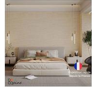 Papier peint autocollant 3D effet pierre beige imperméable - Decopine-60x280cm