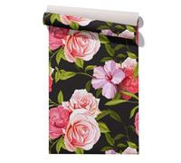 Papier Peint Autocollant, 3D, Fleurs, Impermeable, Cuisine, Placard, Tiroir