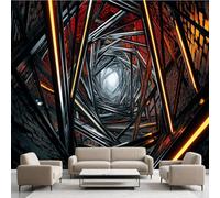 Papier Peint Autocollant 3D Illusion D'Optique Tunnel, Abstraites Géométriques Decoration Stickers Muraux, Brique Effet Vinyle Murale Poster pour Chambre Salon Cuisine Meuble 400 x 280 cm
