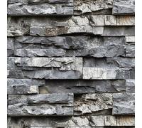Papier peint autocollant 3D motif rocher, 44X300CM, film décoratif amovible pour meubles