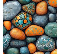 Papier Peint Autocollant 3D Motifs Coloré Pierre Galets Moderne Toile de Canvas Résistant aux Rayures pour Plafonds/Murs de Maison/Appartement/Boutique Papier Peint Adhésif Mural 40 cm x 300 cm