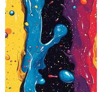 Papier Peint Autocollant 3D Motifs Encre Abstraction Mouvement Toile de Canvas Résistant aux Rayures pour Plafonds/Murs de Maison/Appartement/Boutique Papier Peint Adhésif Mural 44 cm x 300 cm