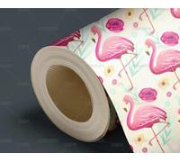 Papier peint autocollant Aquarelle rose flamant rose 45 * 600cm Adhesif pour Meuble Vinyle Papier Peint Autocollant Imperméable pour Armoires Murs Salon Chambre