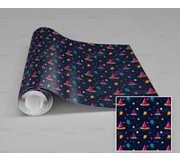 Papier Peint Autocollant Chapeau Ballon Dessin Animé 45 * 300Cm Adhesif Pour Meuble Vinyle Papier Peint Autocollant Imperméable Pour Armoires Murs Salon Chambre