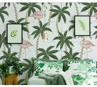 Papier Peint Autocollant Cocotier Flamingo 45 * 300Cm Adhesif Pour Meuble Vinyle Papier Peint Autocollant Imperméable Pour Armoires Murs Salon Chambre
