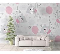Papier Peint Autocollant Dessin Animé Panda Ballon 45 * 300Cm Adhesif Pour Meuble Vinyle Papier Peint Autocollant Imperméable Pour Armoires Murs Salon Chambre