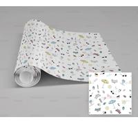 Papier Peint Autocollant Dessin Animé Parasols Plage 45 * 300Cm Adhesif Pour Meuble Vinyle Papier Peint Autocollant Imperméable Pour Armoires Murs Salon Chambre