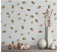 Papier Peint Autocollant Dessin Animé Plante En Pot 45 * 300Cm Adhesif Pour Meuble Vinyle Papier Peint Autocollant Imperméable Pour Armoires Murs Salon Chambre