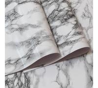 Papier peint autocollant élégant, imperméable et résistant à l'huile, 40 cm x 10 m pour rénovation de cuisine et zones humides (pierre paysagère)