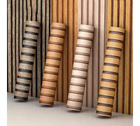 Papier peint autocollant en forme de grille de bois, panneaux muraux décoratifs imperméables pour meubles, cuisine, salon (couleur thé chips)