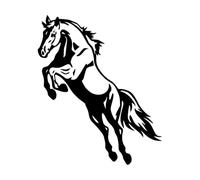 Papier peint autocollant en vinyle motif cheval de saut rétro pour chambre de bébé ou d'enfant, décoration murale en vinyle, motif cheval de sport, grand format - 67 x 86 cm