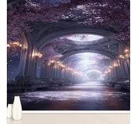 Papier Peint Autocollant Fantaisie Luxe Palais Fleur, Romantique Mariage Decoration Stickers Muraux , Européen Architecture Vinyle Murale Poster pour Chambre Salon Cuisine Adhesif Meuble 200 x 140 cm