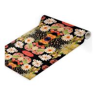 Papier Peint Autocollant Fleur De Cactus Noire 45 * 300Cm Adhesif Pour Meuble Vinyle Papier Peint Autocollant Imperméable Pour Armoires Murs Salon Chambre