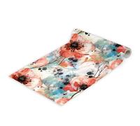 Papier Peint Autocollant Fleurs Rouge Bleu 45 * 300Cm Adhesif Pour Meuble Vinyle Papier Peint Autocollant Imperméable Pour Armoires Murs Salon Chambre