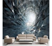Papier Peint Autocollant Illusion D'optique Abstraite, 3D Géométrique Tunnel Decoration Stickers Muraux, Art Esthétique Vinyle Murale Poster pour Chambre Salon Cuisine Meuble 400 x 280 cm