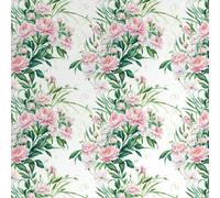 Papier Peint autocollant imperméable en PVC à motif de roses roses et blanches pour décoration de fond de chambre et de salon Rose et blanc 45 * 300cm