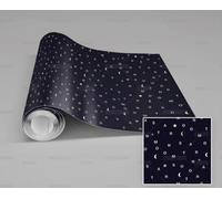 Papier Peint Autocollant Lettres Du Ciel Étoilé Bleu 45 * 300Cm Adhesif Pour Meuble Vinyle Papier Peint Autocollant Imperméable Pour Armoires Murs Salon Chambre