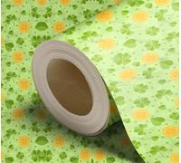 Papier Peint Autocollant Trèfle À Quatre Feuilles Vert Citron 45 * 300Cm Adhesif Pour Meuble Vinyle Papier Peint Autocollant Imperméable Pour Armoires Murs Salon Chambre