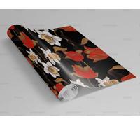 Papier peint autocollant Tulipe noire 45 * 600cm Adhesif pour Meuble Vinyle Papier Peint Autocollant Imperméable pour Armoires Murs Salon Chambre