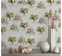 Papier Peint Autocollant Vase Bouquet Gris 45 * 300Cm Adhesif Pour Meuble Vinyle Papier Peint Autocollant Imperméable Pour Armoires Murs Salon Chambre