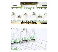 Papier peint autocollants pour dosseret de cuisine, papiers peints anti-huile pour mur, table de cuisson, placard, boîte à chaussures (taille : 60 x 500 cm, couleur : D)