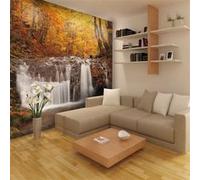 Papier peint Autumn landscape : waterfall in forest-Taille L 250 x H 193 cm Imprimé G