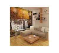Papier peint Autumn landscape : waterfall in forest-Taille L 350 x H 270 cm Imprimé G