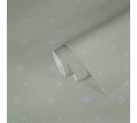 Papier Peint Avec Accent Métallique Et Motif Texturé - Vert