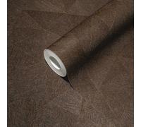 Papier Peint Avec Motif En Triangle Dans Des Teintes Sombres - Brun Foncé