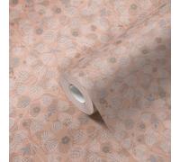 Papier Peint Avec Motif Floral Vintage - Rose, Blanc, Bleu