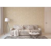 Papier Peint Avec Motif Jungle En Couleurs Douces - Blanc, Beige, Or