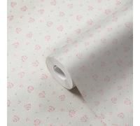 Papier Peint Avec Un Fin Motif Floral - Gris Clair, Rouge, Blanc