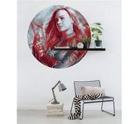 Papier Peint - Avengers Painting Captain Marvel 125x125cm - Rond - Intissé - Adhésif, Multicolors G