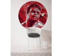Papier Peint - Avengers Painting Hulk 125x125cm - Rond - Intissé - Adhésif, Multicolors
