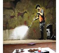 Papier peint Banksy Cave Painting-Taille L 250 x H 175 cm Imprimé