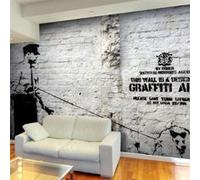 Papier peint Banksy Graffiti Area-Taille L 100 x H 70 cm Imprimé